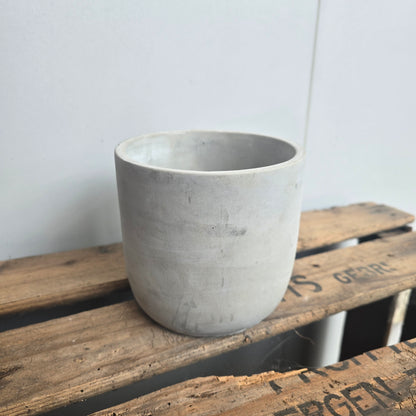 Plantenpot cementkleurig met diameter 12cm